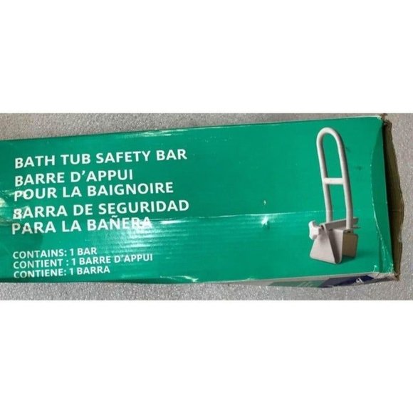 Medline Bath Bathtub Safety Grab Bar Handle Clamps On To Side Of